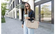Loopshopper, beige/weiß, 40 x 26 cm