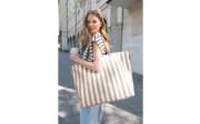 XL Shopper, beige/weiß, 68 x 45,5 cm