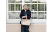 carrybag, beige/weiß, 48 x 29 cm
