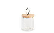 Vorratsglas mit Bambusdeckel, 12 cm