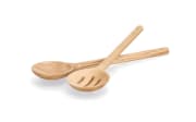 Salatbesteck-Set Gummibaum, natur, 2-teilig