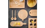 Salatbesteck-Set Gummibaum, natur, 2-teilig