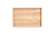 Tablett Gummibaum, natur, 45,7 x 30,5 cm