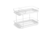 Etagenregal, weiß/transparent, 33,3 x 21,3 cm
