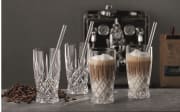 Latte Macchiato Gläser und Glastrinkhalme, 4er-Set