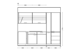 Einbauküche Laser/Structura, steingrau Lack matt, inkl. Elektrogeräte