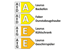 Einbauküche Laser, weiß softmatt, Elektrogeräte inklusive 