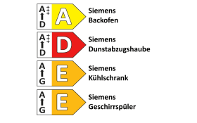 Einbauküche Cascada, Lacklaminat schilf, inkl. Siemens Elektrogeräte