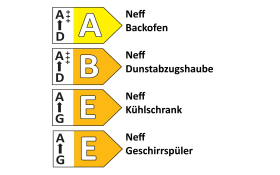 Einbauküche Cascada, Lacklaminat schilf, inkl. Neff Elektrogeräte