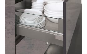 Einbauküche Riva, Beton Terragrau Nachbildung, inkl. Elektrogeräte