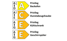 Einbauküche Laser, magnolie, inkl. Privileg Elektrogeräte