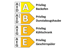 Einbauküche Wida, hellgrau, inkl. Privileg Elektrogeräte