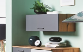 Einbauküche Wida/Plamos, anthrazit/Wildeiche Nachbildung, inkl. Elektrogeräte