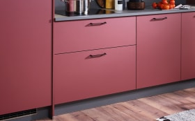 Einbauküche Wida, kaminrot, inkl. Elektrogeräte