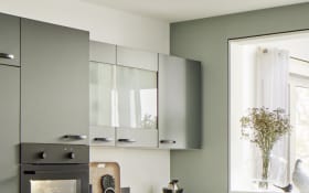 Einbauküche Wida, dunkelgrün, inkl. Elektrogeräte