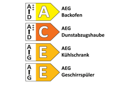 Einbauküche Perfect Brillant, perlgrau, inkl. AEG Elektrogeräte