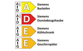 Einbauküche Ravenna/Toronto, weiß, inkl. Siemens Elektrogeräte