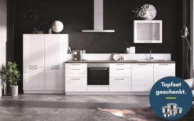 Einbauküche Perfect  Brillant, Hochglanz polarweiß, inkl. Siemens Elektrogeräte