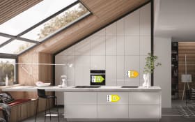 Einbauküche AV 2130, Hochglanz weiß, inkl. Miele Elektrogeräte
