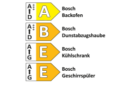 Einbauküche Comet, opalgrau, inkl. Bosch Elektrogeräte