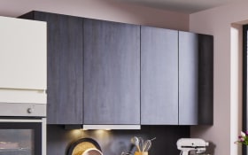 Einbauküche Laser Soft/Comet, weiß/schwarz, inkl. Siemens Elektrogeräte