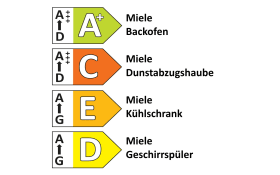 Einbauküche Uno/Bali, perlgrau/Nussbaum Nachbildung, inkl. Miele Elektrogeräte