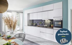 Einbauküche Uno, weiß, inkl. Miele Elektrogeräte