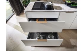 Einbauküche Toronto/Perfect Soft, Ulme/Mocca, inkl. AEG Elektrogeräte