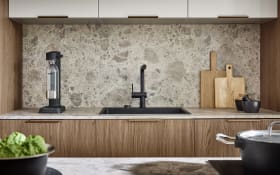 Einbauküche Toronto/Perfect Soft, Ulme/Mocca, inkl. AEG Elektrogeräte