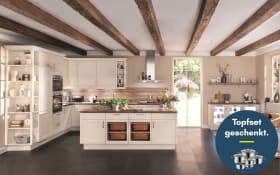 Einbauküche Chorin, magnolia matt, inkl. Siemens Elektrogeräte