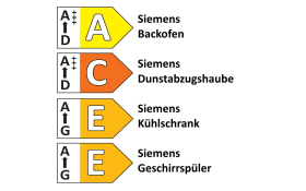 Einbauküche Esilia, taupegrau, inkl. Siemens Elektrogeräte