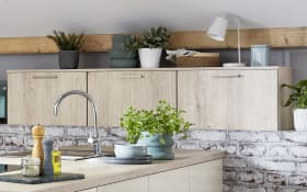 Einbauküche Felde/Navera, magnolia, inkl. Privileg Elektrogeräte