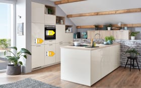Einbauküche Felde/Navera, magnolia, inkl. Privileg Elektrogeräte
