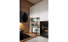 Einbauküche Sunta, weiß/olive, inkl. AEG Elektrogeräte