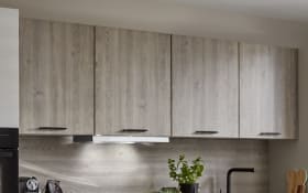 Einbauküche Lenzen/Rosian, Eiche Bergamo Nachbildung/seidengrau, inkl. AEG Elektrogeräte