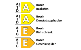 Einbauküche Esilia, sandfarbig, inkl. Bosch Elektrogeräte