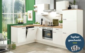 Einbauküche IP 1200, magnolienweiß, inkl. Privileg Elektrogeräte