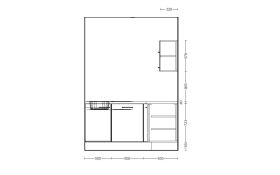 Einbauküche IP 1200, Seeahorn Nachbildung, inkl. Elektrogeräte