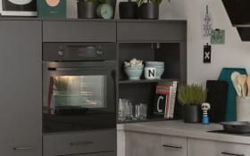 Einbauküche IP 1200, Beton Nachbildung, inkl. Elektrogeräte