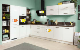 Einbauküche IP 1200, weiß, inkl. Elektrogeräte