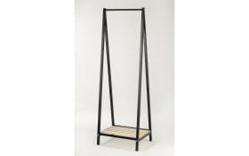 Standgarderobe Walter, schwarz/Kiefernholz