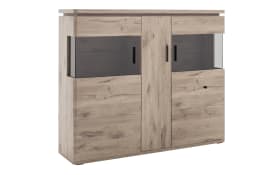 Highboard Modena, Viking Oak Nachbildung, inkl. Oberboden-Beleuchtung