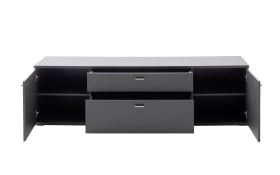 TV-Element Marsalla, Royal grey, Balkeneiche massiv geölt, inkl. Front LED-Beleuchtung