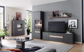 Wandboard Marsalla, Royal grey, Balkeneiche Melamin Nachbildung