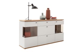 Sideboard Matadi, weiß/Balkeneiche, inkl. Softclose Funktion 
