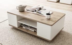 Couchtisch Palermo, weiß/Viking Oak Nachbildung