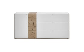 Sideboard Caya, weiß/Kerneiche Umato, inkl. Softclose Funktion 
