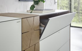 Sideboard Caya, weiß/Kerneiche Umato, inkl. Softclose Funktion 