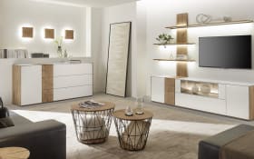 Sideboard Caya, weiß/Kerneiche Umato, inkl. Softclose Funktion 