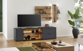 Wohnwand Runa, Kerneiche natur/anthrazit